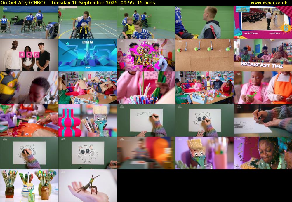 Go Get Arty (CBBC) Tuesday 16 September 2025 09:55 - 10:10