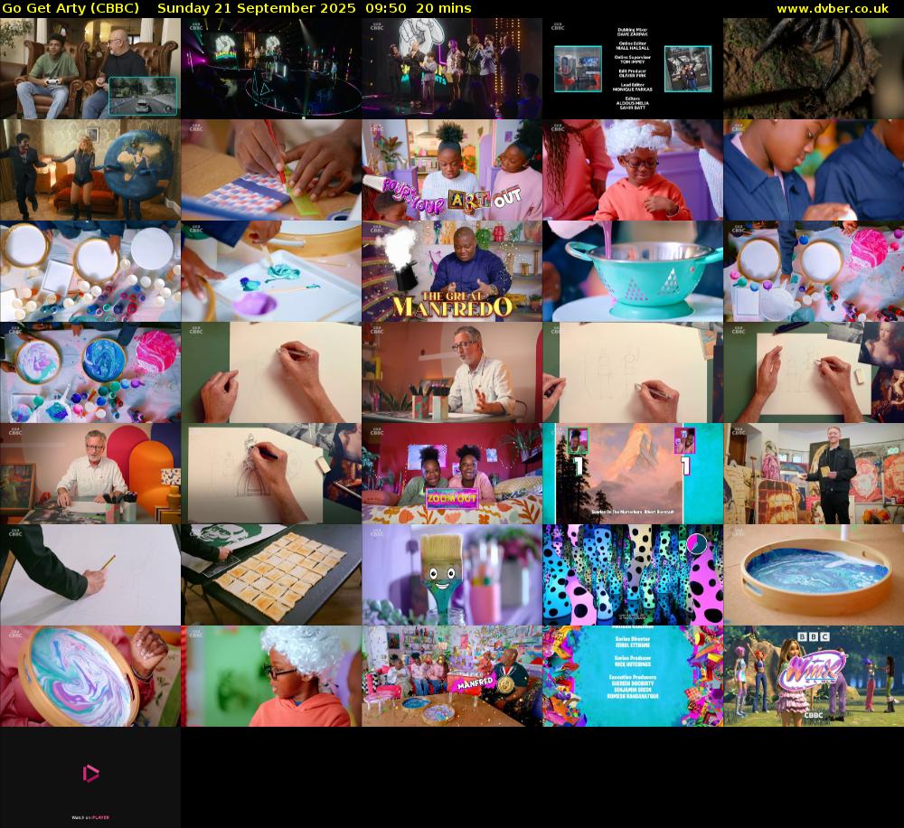 Go Get Arty (CBBC) Sunday 21 September 2025 09:50 - 10:10