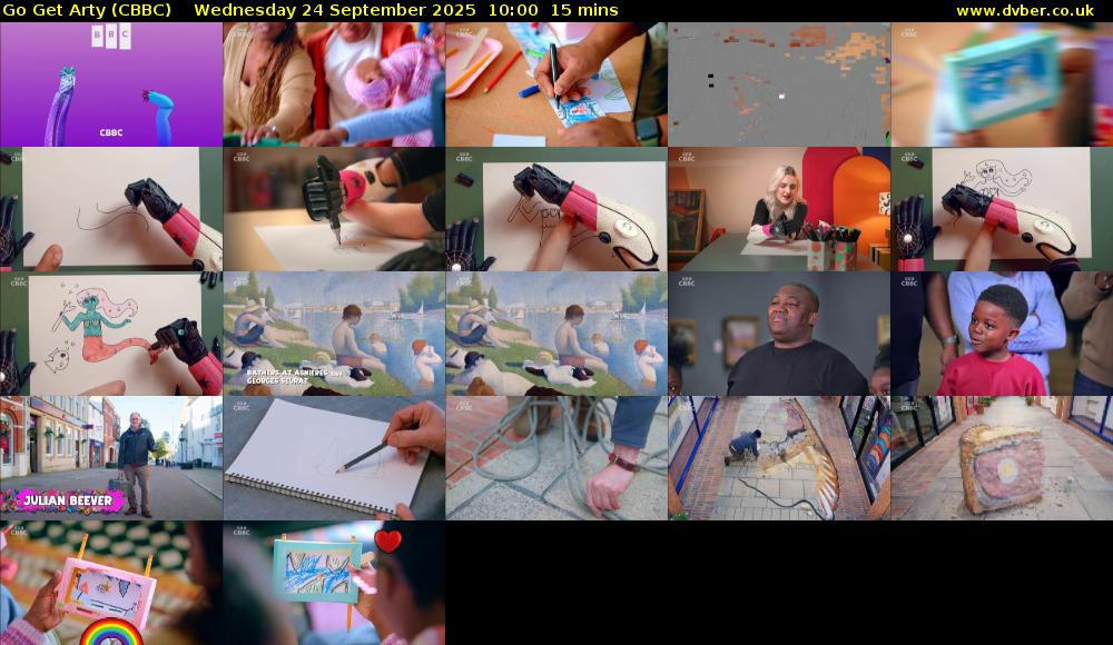 Go Get Arty (CBBC) Wednesday 24 September 2025 10:00 - 10:15