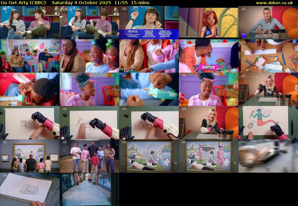 Go Get Arty (CBBC) Saturday 4 October 2025 11:55 - 12:10