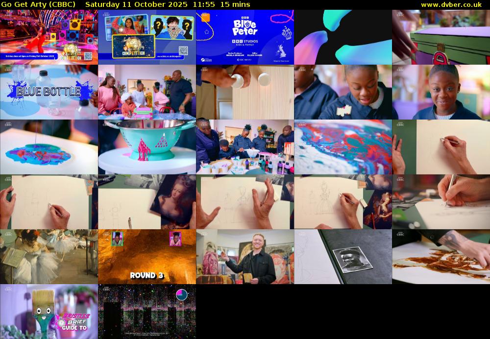 Go Get Arty (CBBC) Saturday 11 October 2025 11:55 - 12:10