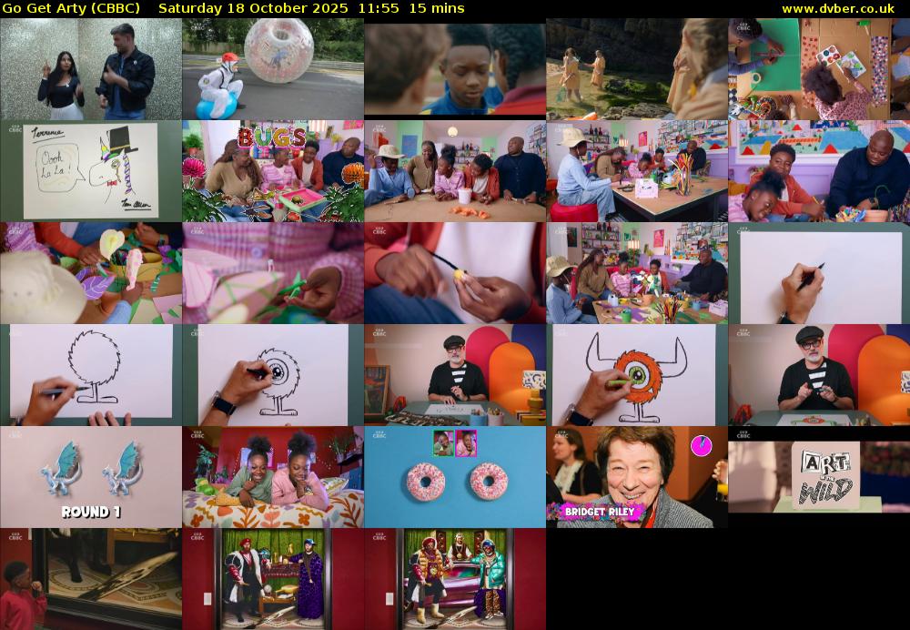 Go Get Arty (CBBC) Saturday 18 October 2025 11:55 - 12:10