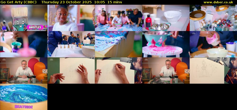 Go Get Arty (CBBC) Thursday 23 October 2025 10:05 - 10:20