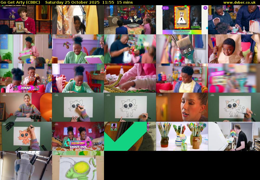 Go Get Arty (CBBC) Saturday 25 October 2025 11:55 - 12:10