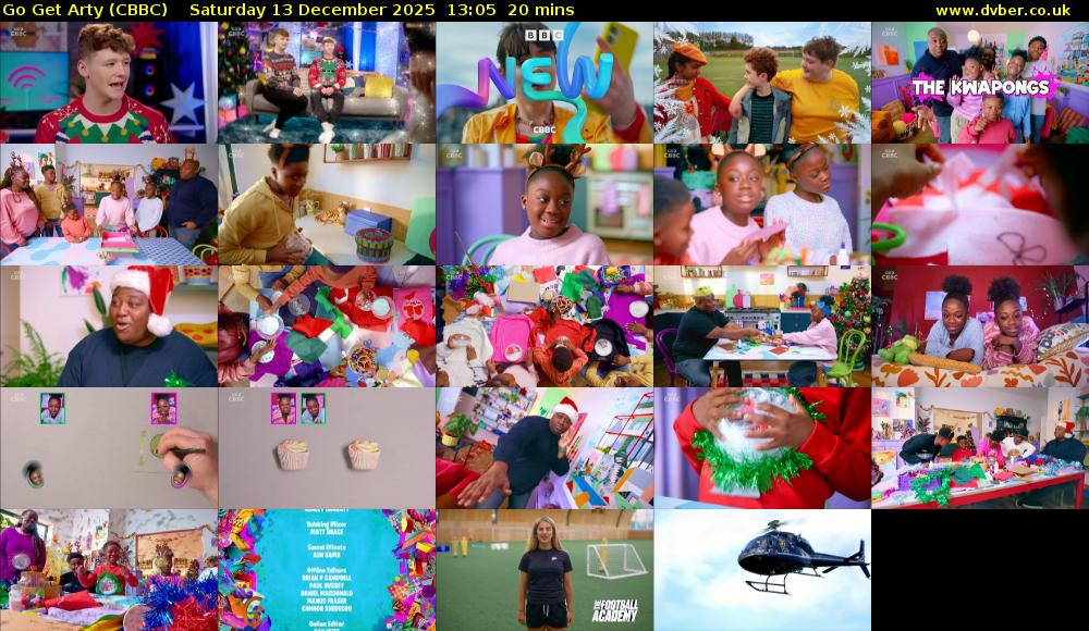 Go Get Arty (CBBC) Saturday 13 December 2025 13:05 - 13:25