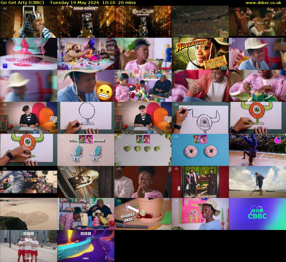 Go Get Arty (CBBC) Tuesday 19 May 2026 10:10 - 10:30