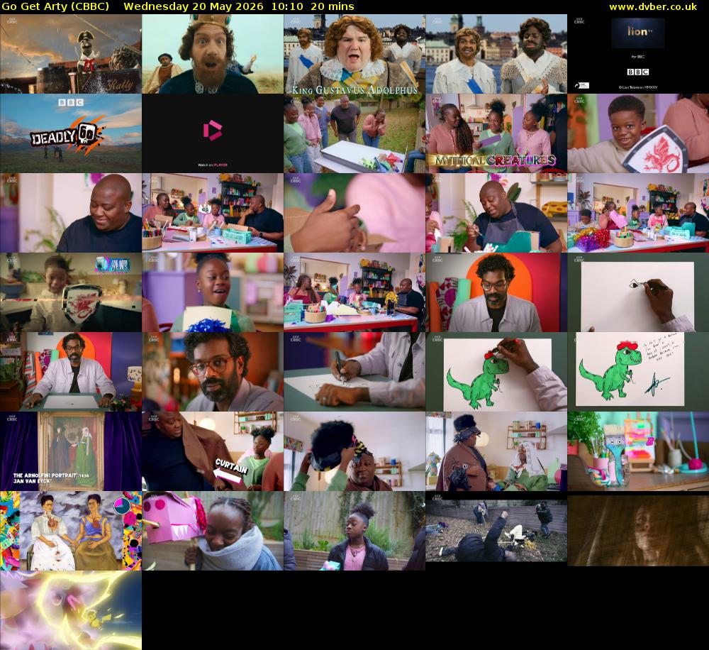Go Get Arty (CBBC) Wednesday 20 May 2026 10:10 - 10:30