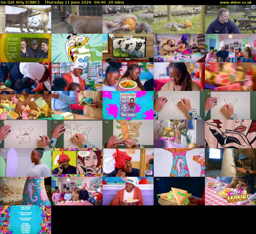 Go Get Arty (CBBC) Thursday 11 June 2026 09:40 - 10:00