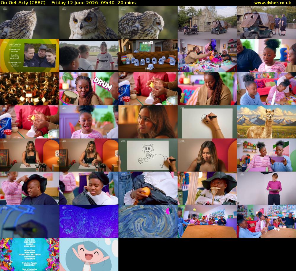Go Get Arty (CBBC) Friday 12 June 2026 09:40 - 10:00