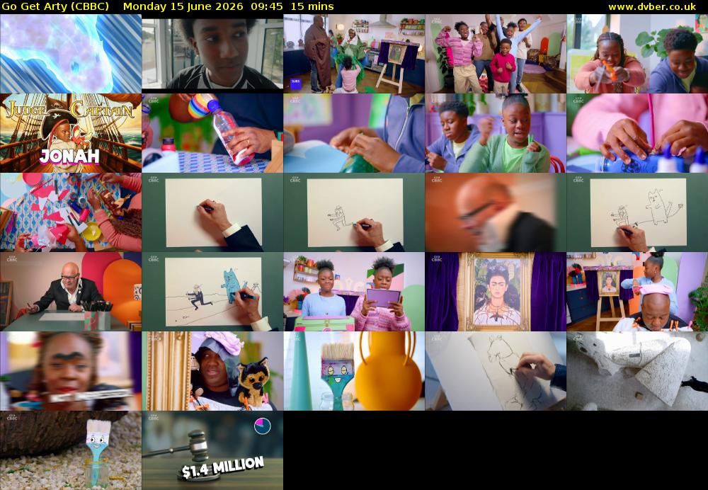 Go Get Arty (CBBC) Monday 15 June 2026 09:45 - 10:00