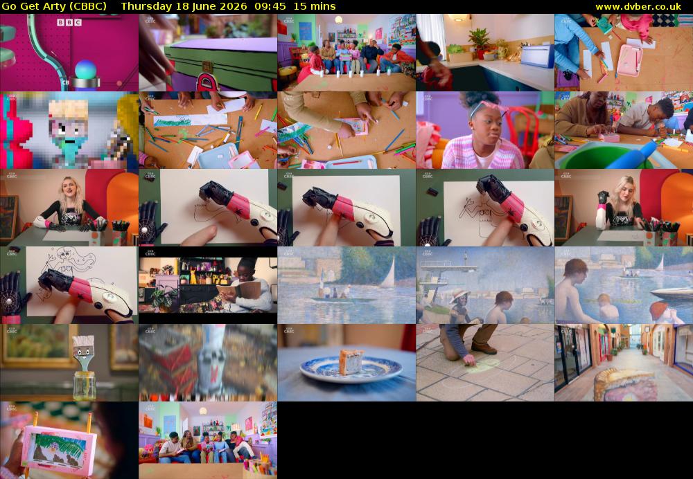 Go Get Arty (CBBC) Thursday 18 June 2026 09:45 - 10:00