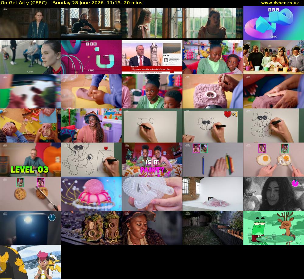 Go Get Arty (CBBC) Sunday 28 June 2026 11:15 - 11:35