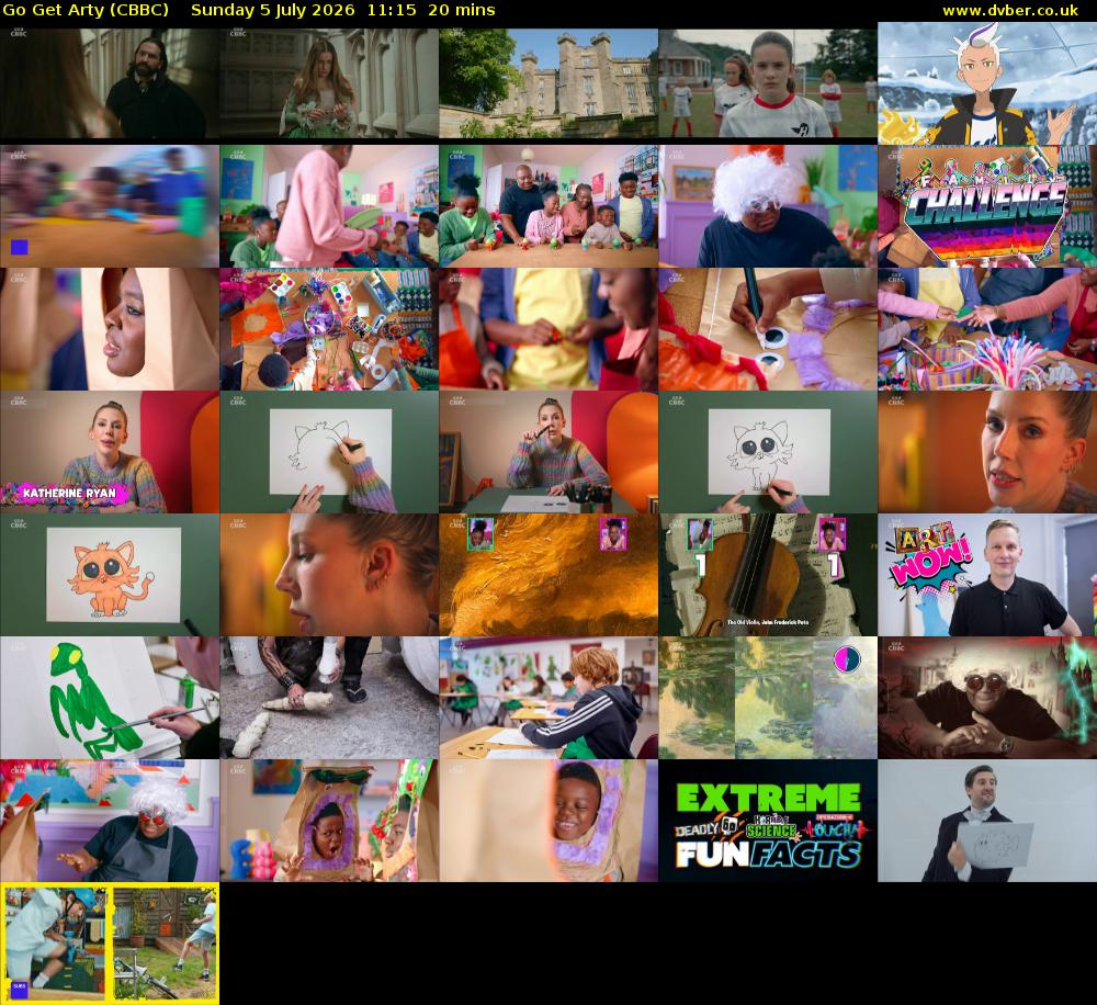 Go Get Arty (CBBC) Sunday 5 July 2026 11:15 - 11:35