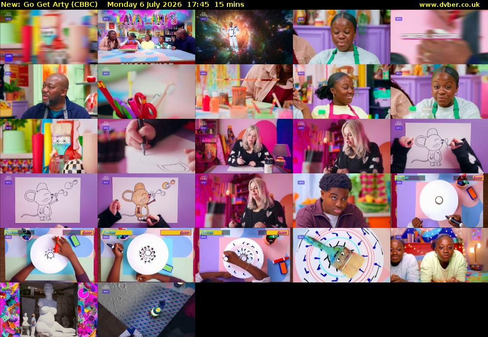 Go Get Arty (CBBC) Monday 6 July 2026 17:45 - 18:00