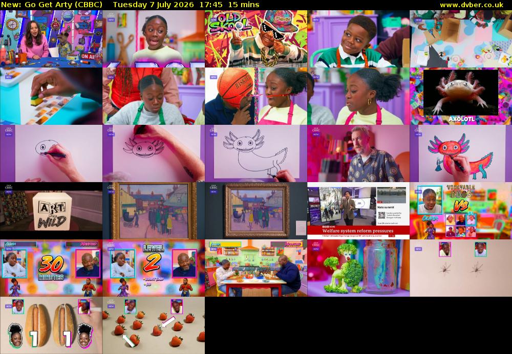 Go Get Arty (CBBC) Tuesday 7 July 2026 17:45 - 18:00