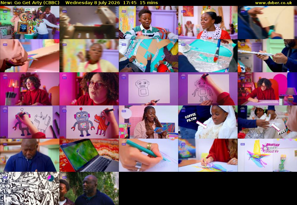 Go Get Arty (CBBC) Wednesday 8 July 2026 17:45 - 18:00