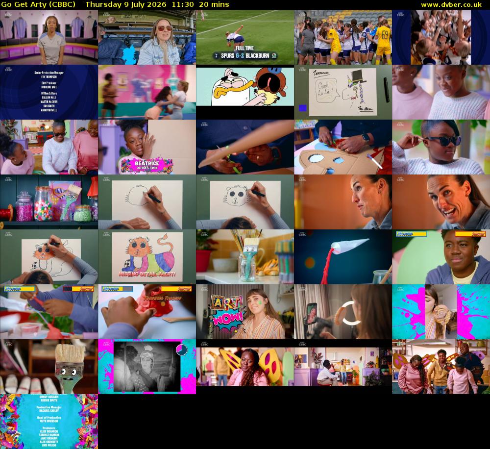 Go Get Arty (CBBC) Thursday 9 July 2026 11:30 - 11:50