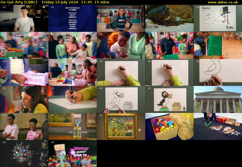 Go Get Arty (CBBC) Friday 10 July 2026 11:35 - 11:50
