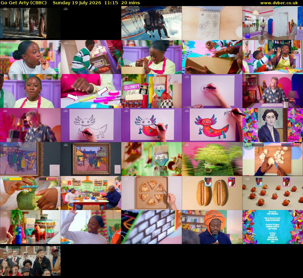 Go Get Arty (CBBC) Sunday 19 July 2026 11:15 - 11:35