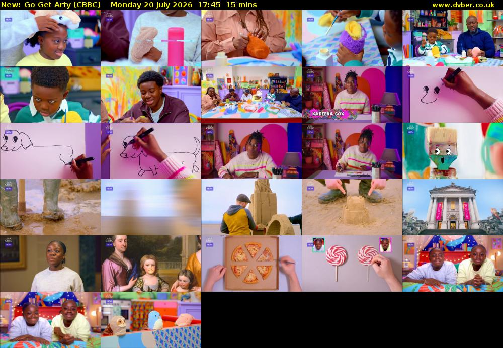 Go Get Arty (CBBC) Monday 20 July 2026 17:45 - 18:00