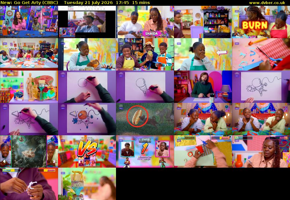 Go Get Arty (CBBC) Tuesday 21 July 2026 17:45 - 18:00