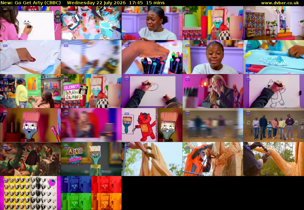 Go Get Arty (CBBC) Wednesday 22 July 2026 17:45 - 18:00