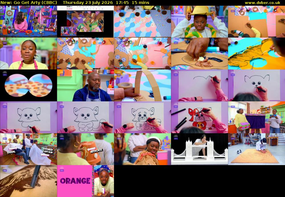 Go Get Arty (CBBC) Thursday 23 July 2026 17:45 - 18:00