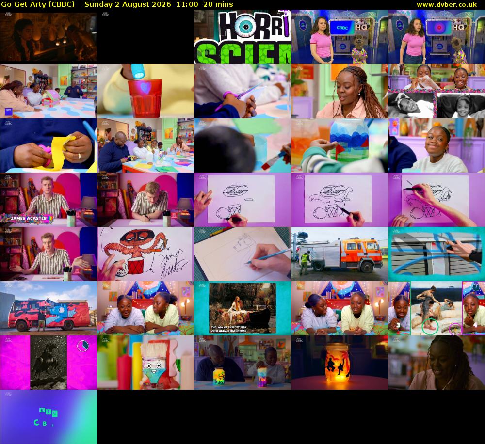 Go Get Arty (CBBC) Sunday 2 August 2026 11:00 - 11:20