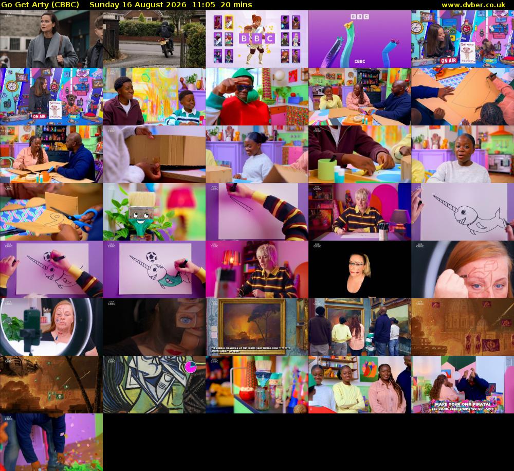 Go Get Arty (CBBC) Sunday 16 August 2026 11:05 - 11:25