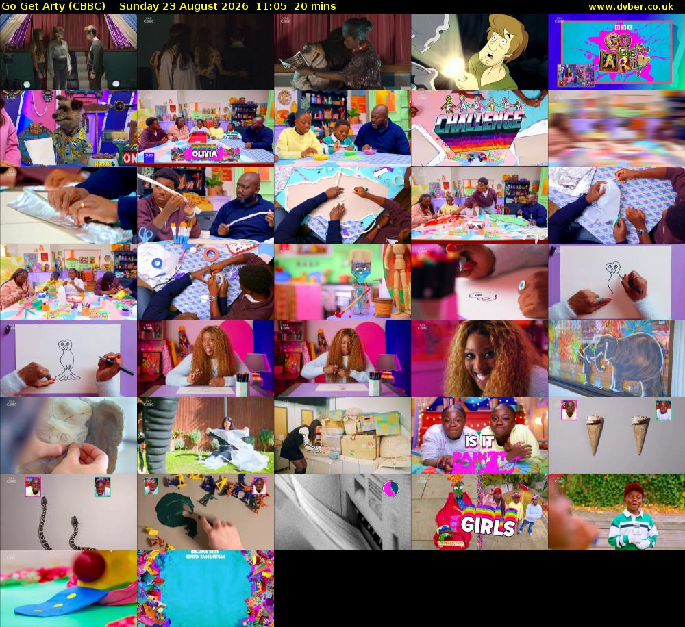 Go Get Arty (CBBC) Sunday 23 August 2026 11:05 - 11:25