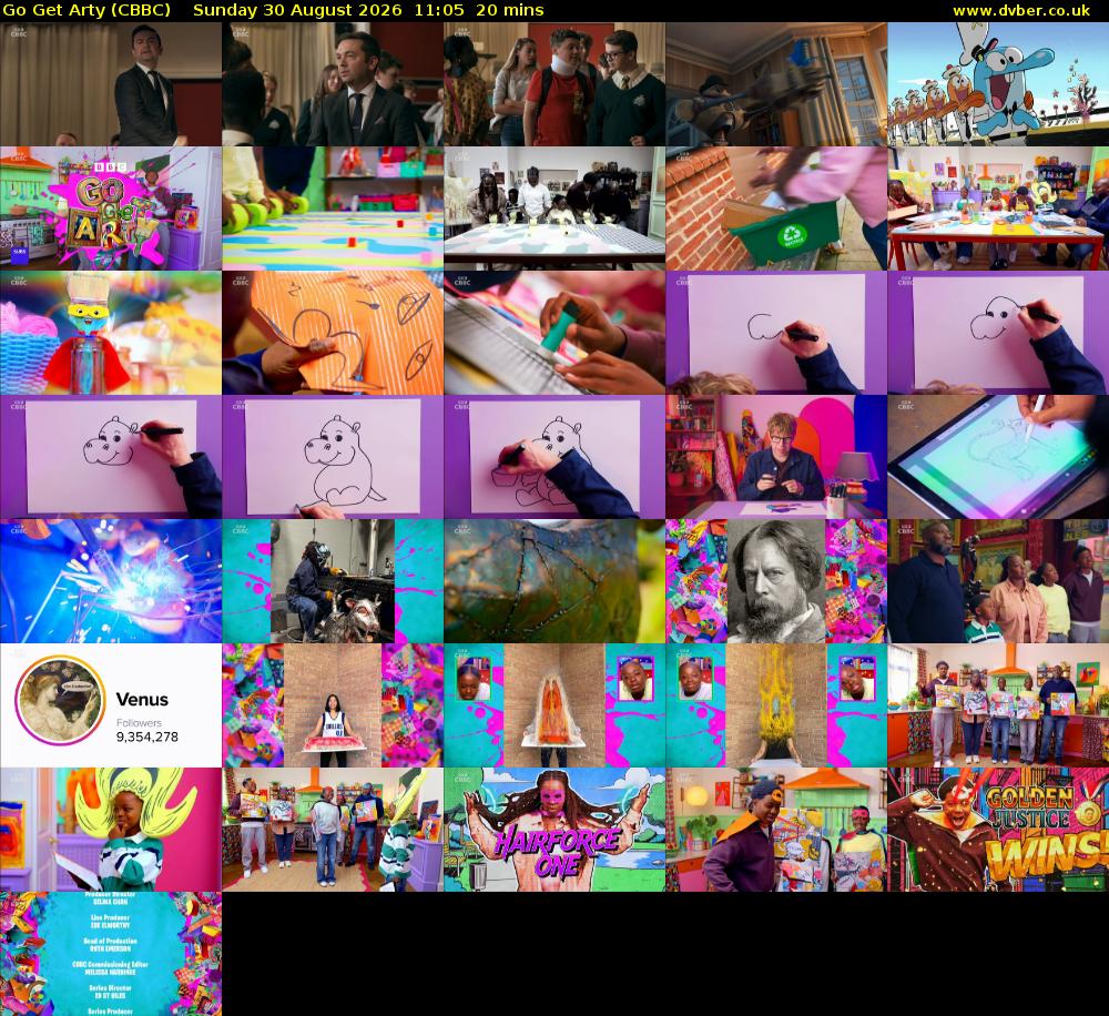 Go Get Arty (CBBC) Sunday 30 August 2026 11:05 - 11:25