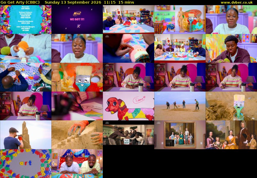 Go Get Arty (CBBC) Sunday 13 September 2026 11:15 - 11:30