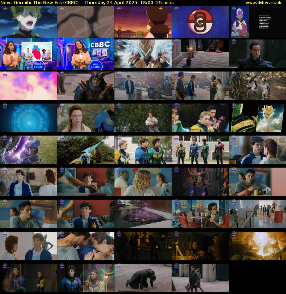 Gormiti: The New Era (CBBC) Thursday 24 April 2025 18:00 - 18:25