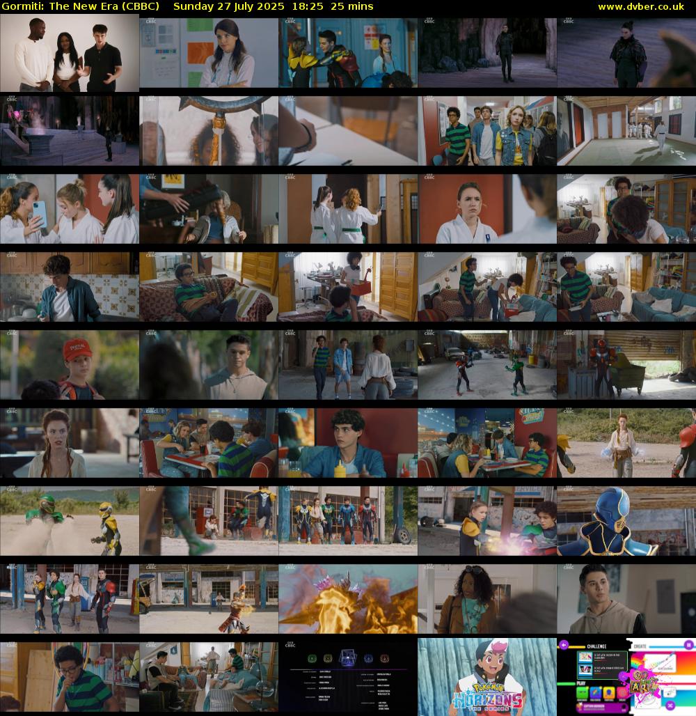 Gormiti: The New Era (CBBC) Sunday 27 July 2025 18:25 - 18:50