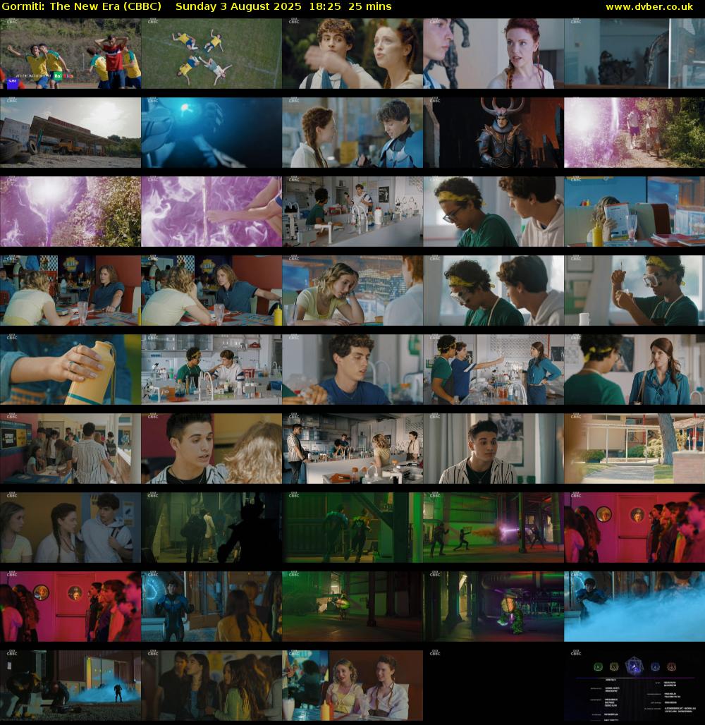 Gormiti: The New Era (CBBC) Sunday 3 August 2025 18:25 - 18:50