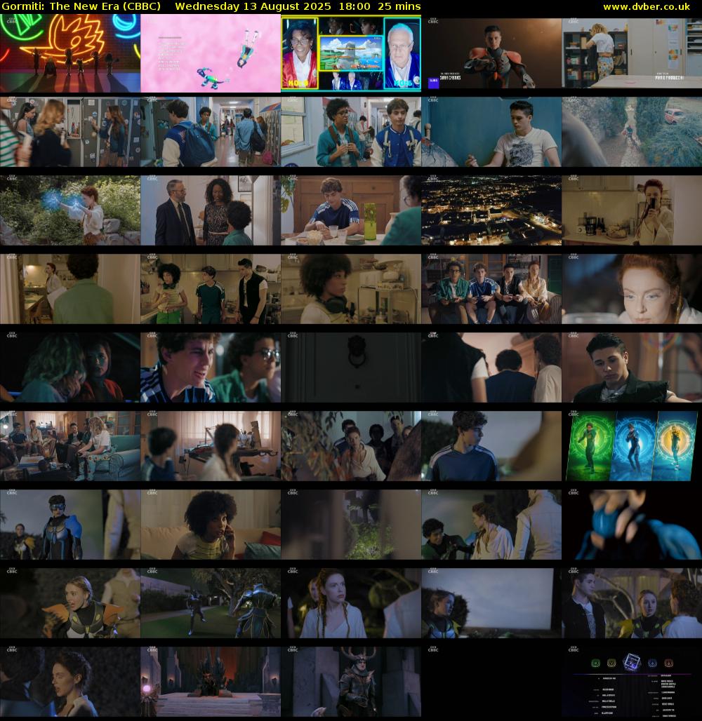 Gormiti: The New Era (CBBC) Wednesday 13 August 2025 18:00 - 18:25