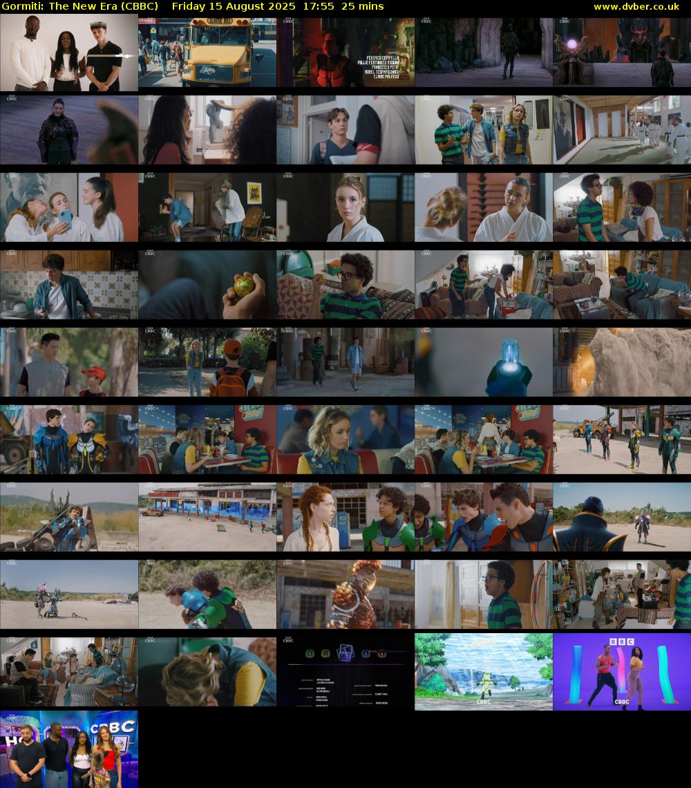 Gormiti: The New Era (CBBC) Friday 15 August 2025 17:55 - 18:20