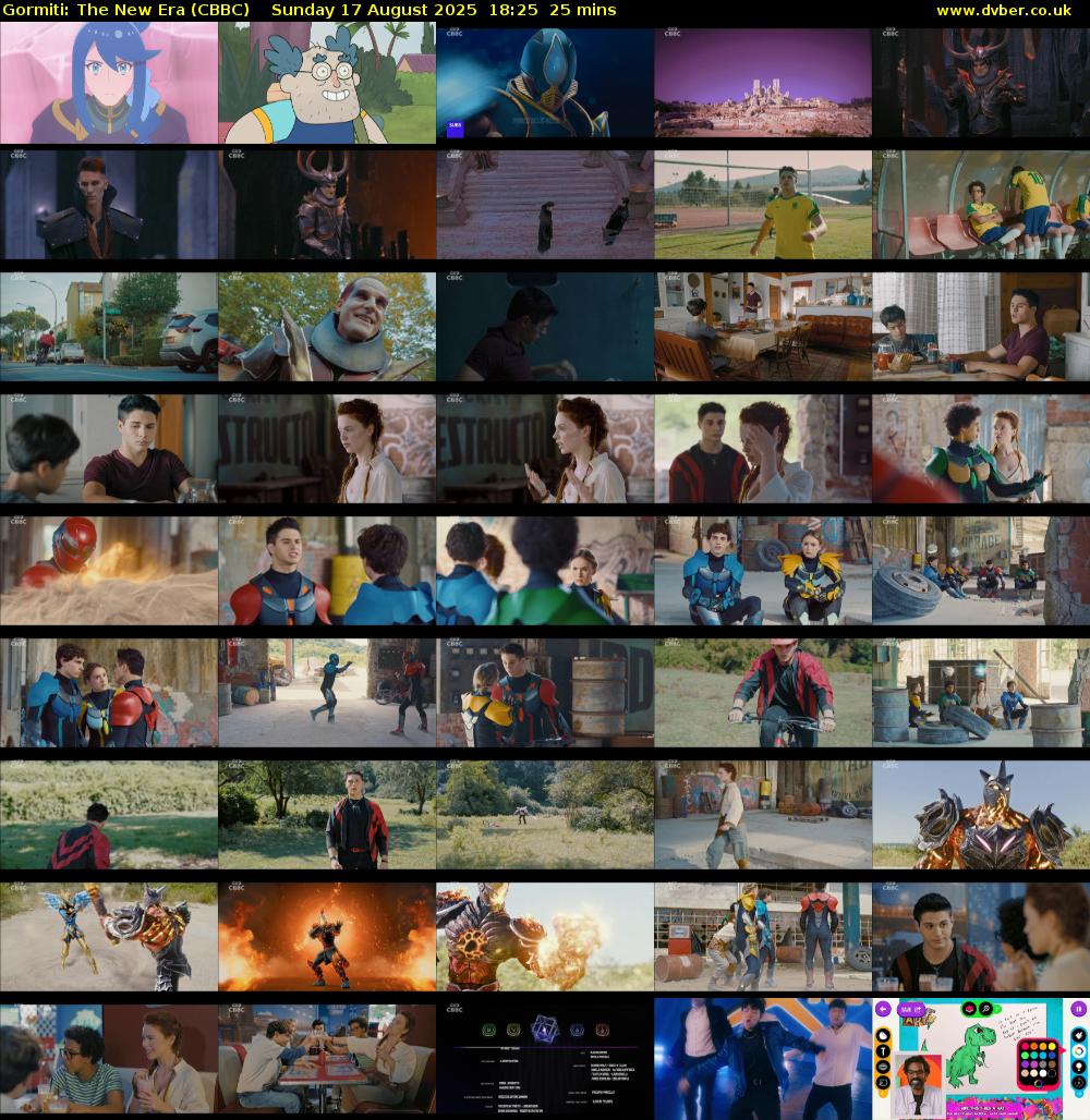 Gormiti: The New Era (CBBC) Sunday 17 August 2025 18:25 - 18:50
