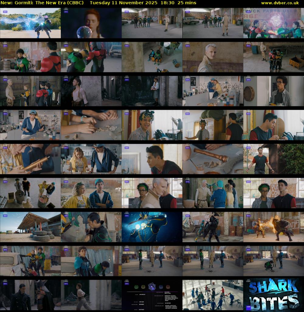 Gormiti: The New Era (CBBC) Tuesday 11 November 2025 18:30 - 18:55