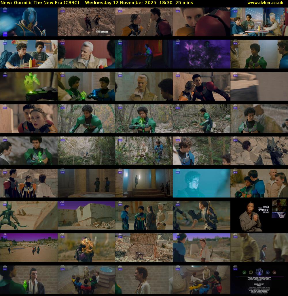 Gormiti: The New Era (CBBC) Wednesday 12 November 2025 18:30 - 18:55