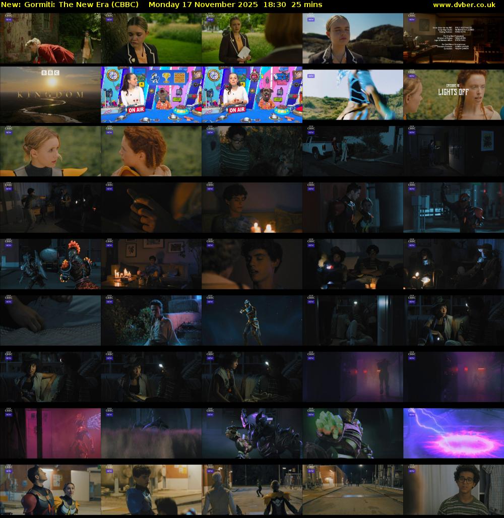 Gormiti: The New Era (CBBC) Monday 17 November 2025 18:30 - 18:55