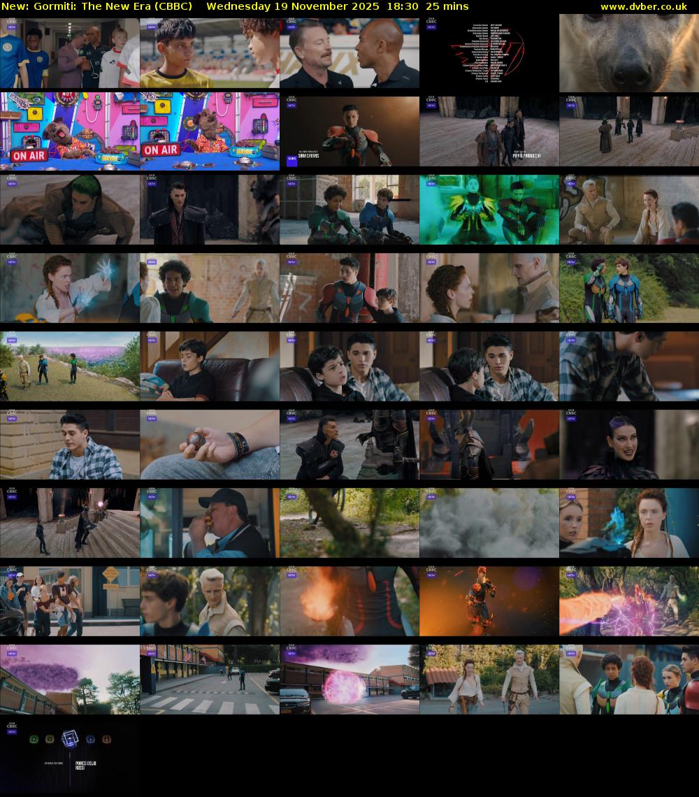 Gormiti: The New Era (CBBC) Wednesday 19 November 2025 18:30 - 18:55