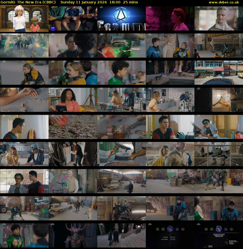 Gormiti: The New Era (CBBC) Sunday 11 January 2026 18:00 - 18:25