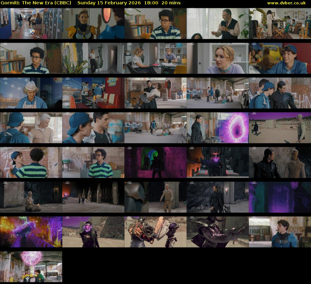 Gormiti: The New Era (CBBC) Sunday 15 February 2026 18:00 - 18:20