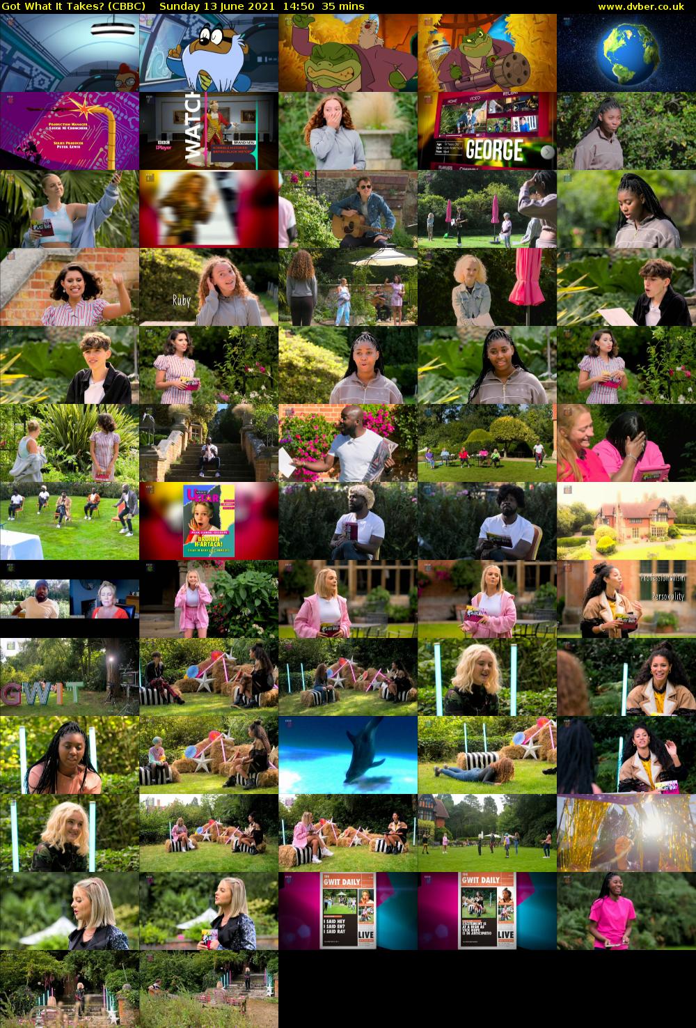 Got What It Takes? (CBBC) Sunday 13 June 2021 14:50 - 15:25