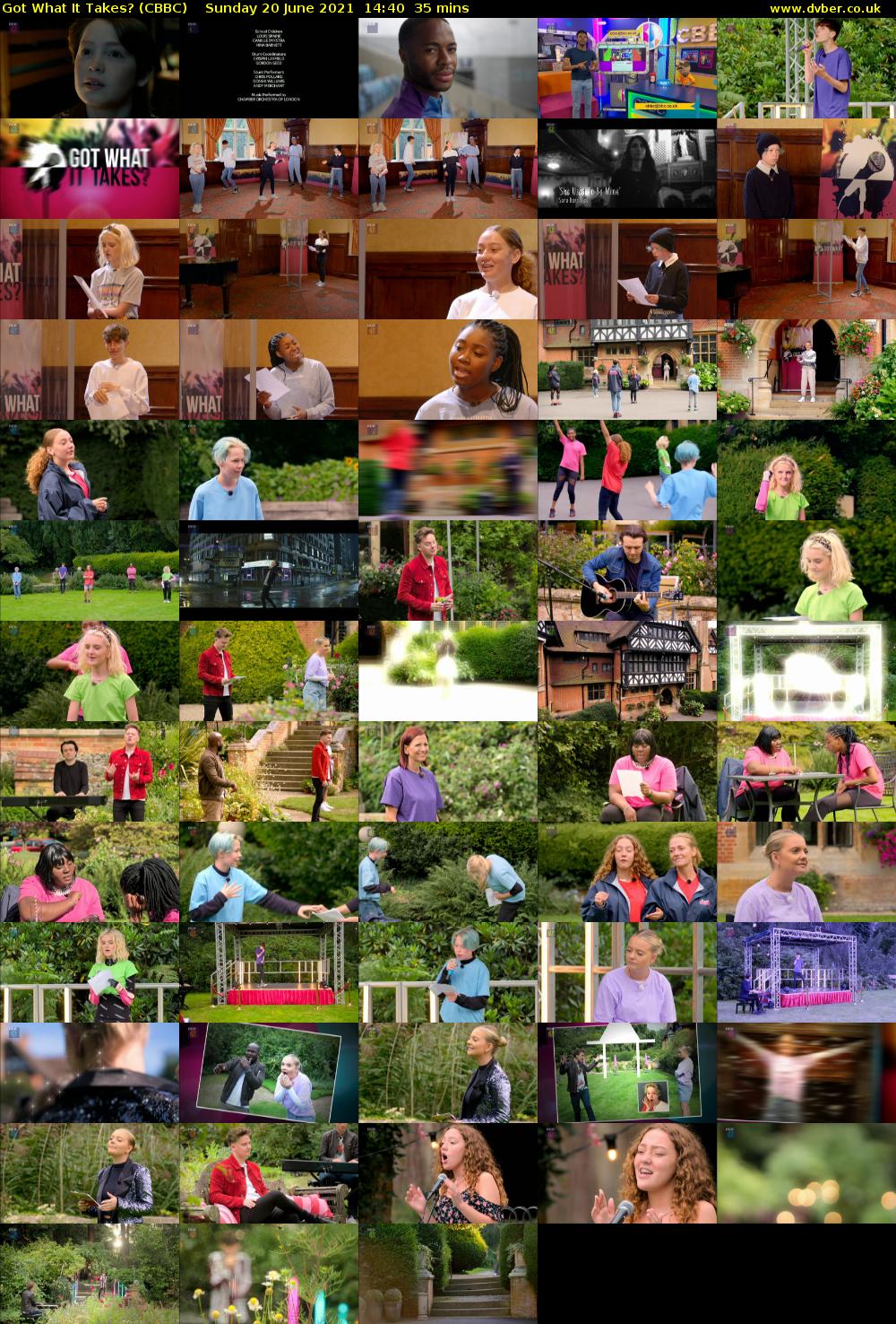 Got What It Takes? (CBBC) Sunday 20 June 2021 14:40 - 15:15