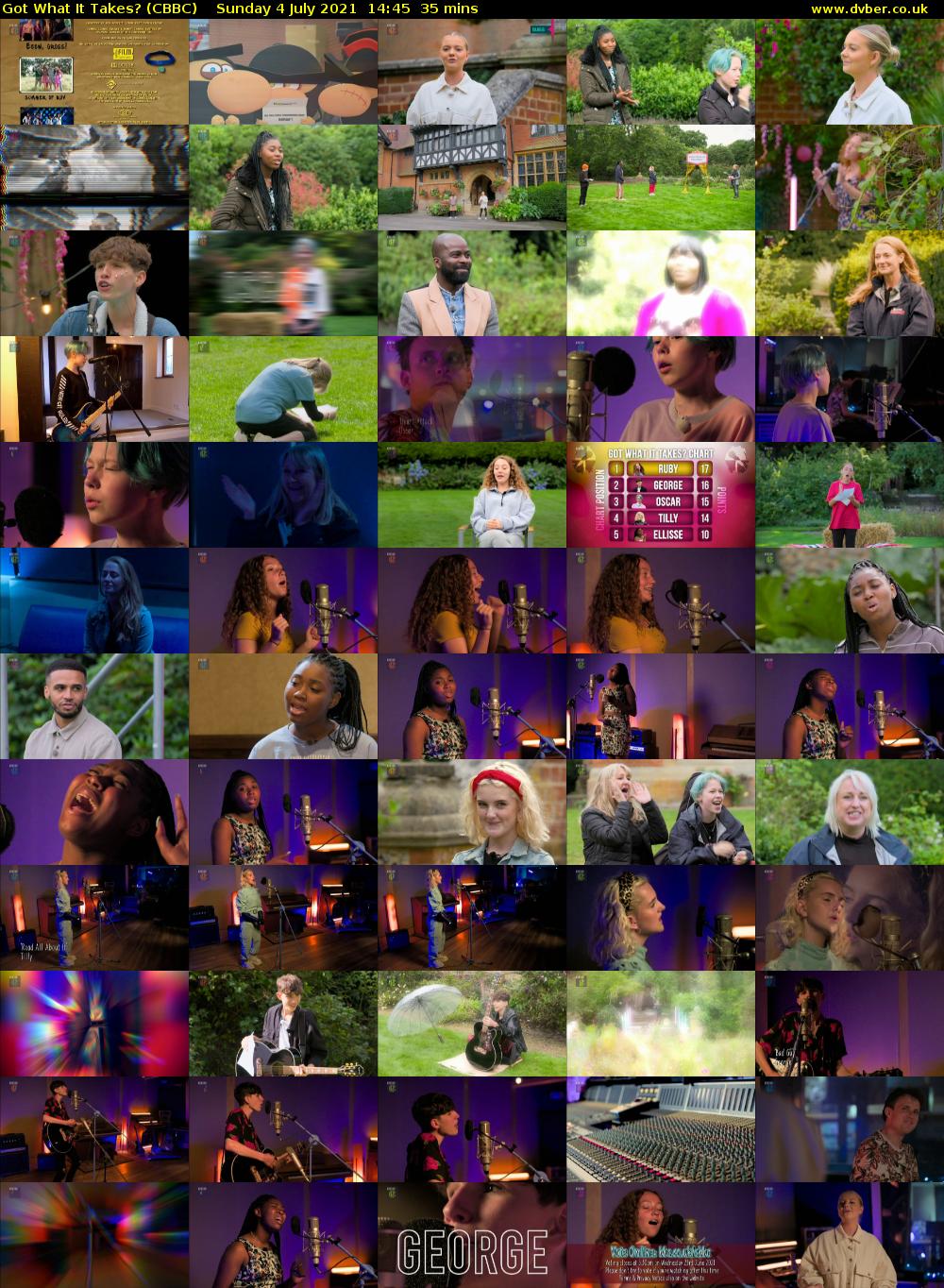 Got What It Takes? (CBBC) Sunday 4 July 2021 14:45 - 15:20