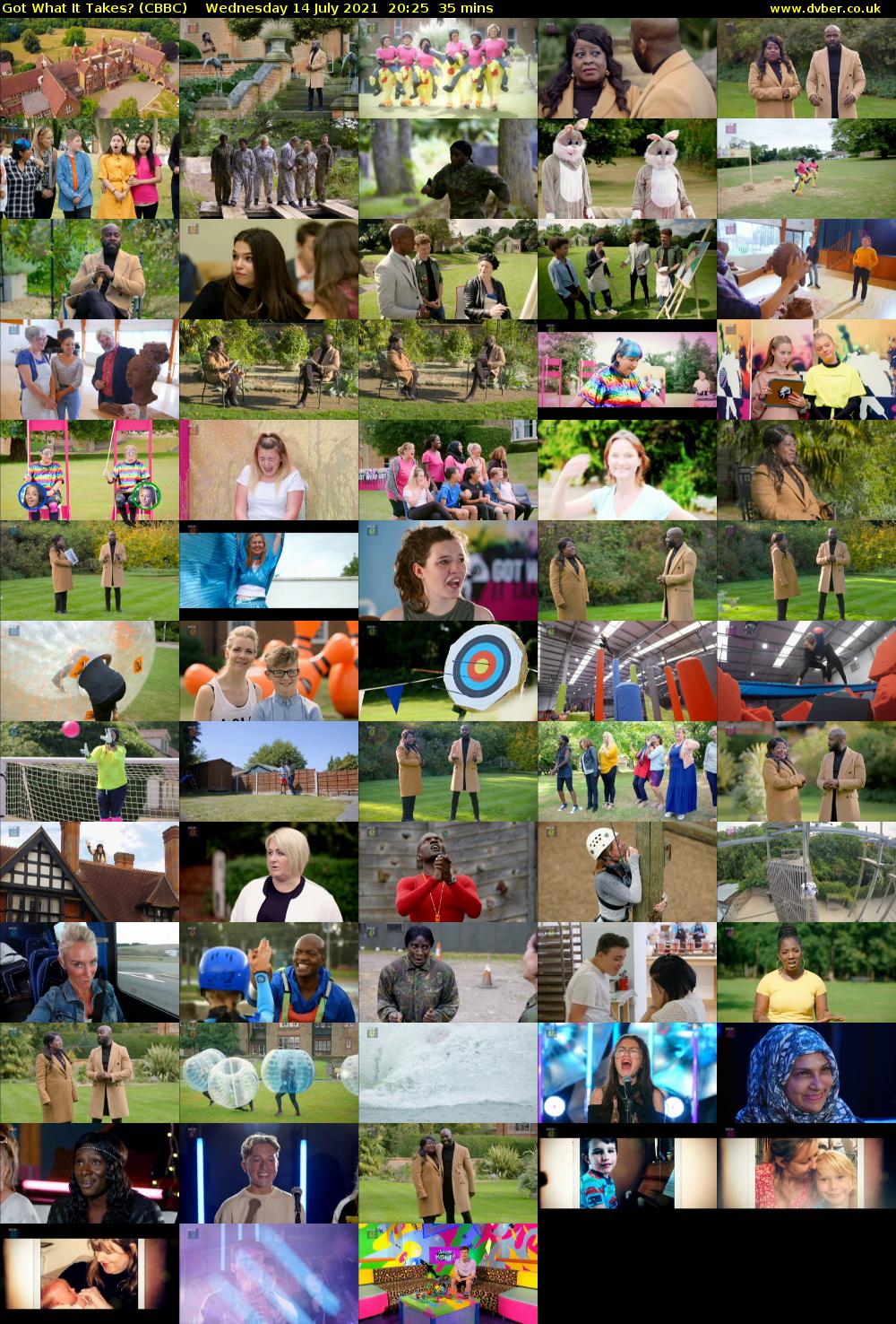 Got What It Takes? (CBBC) Wednesday 14 July 2021 20:25 - 21:00