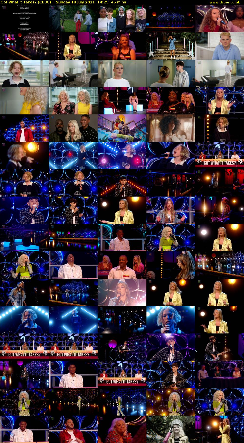 Got What It Takes? (CBBC) Sunday 18 July 2021 14:25 - 15:10