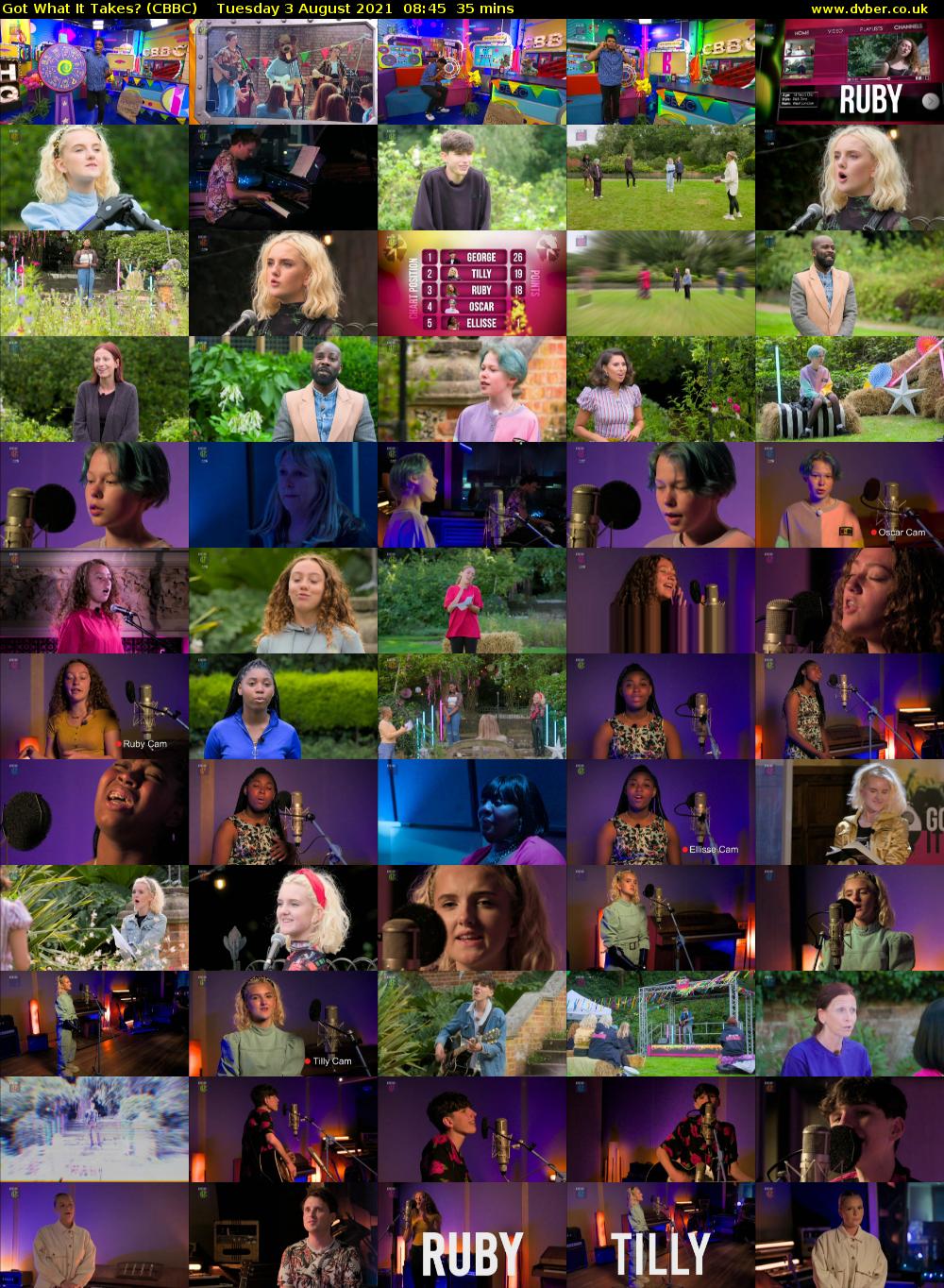 Got What It Takes? (CBBC) Tuesday 3 August 2021 08:45 - 09:20